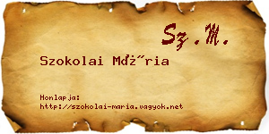 Szokolai Mária névjegykártya